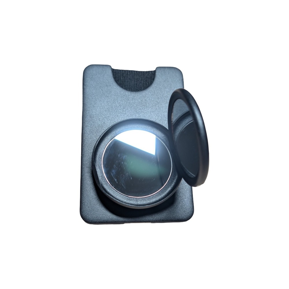 6-R PopSockets Magsafe Kick-out PopWallet Grip - Popmirror Top - Black Floral - Picture 3 of 6